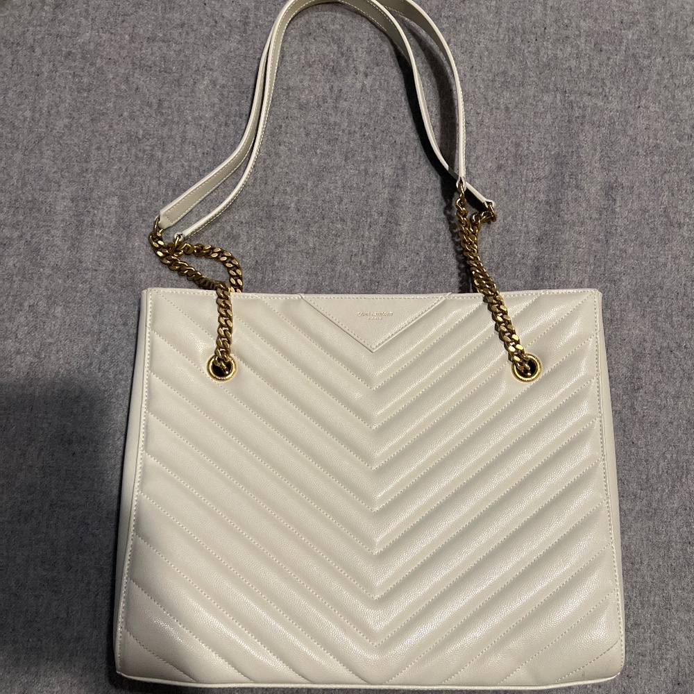 Saint LaurentTribeca Shopping Tote Matelasse Chevron Leather Medium